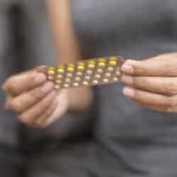Woman,Holding,Combined,Oral,Contraceptive,Pill.gynecology,Concept.